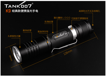 執勤手電筒批發廠家 探客TANK007手電筒十大品牌